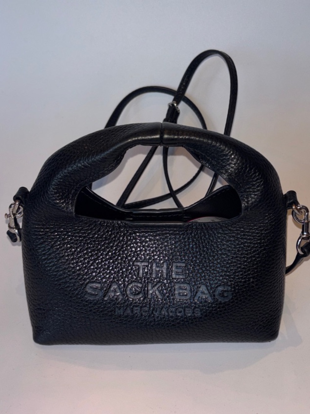 Marc Jacobs Black The Sackbag Micro Leather Crossbody